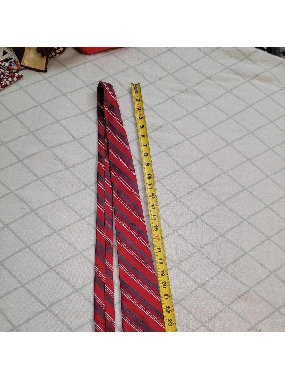 Jones New York red, white, and gray striped tie #preppy #formal